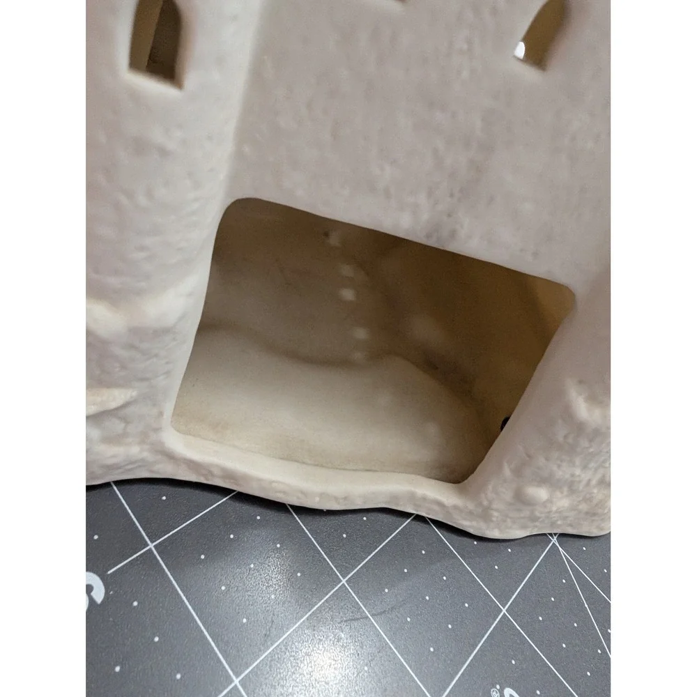 PartyLite Cream Bisque Porcelain Sandcastle 8.5" Tealight Candle Holder P7306 - Picture 6 of 9